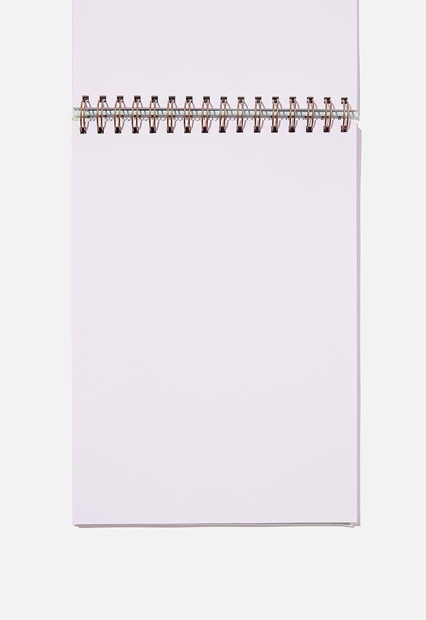 Typo - A4 spiral sketch book - blue ice