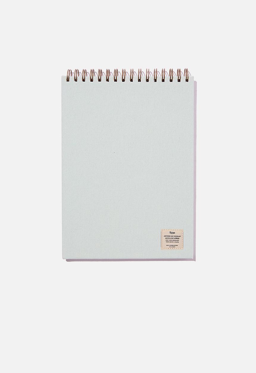 Typo - A4 spiral sketch book - blue ice