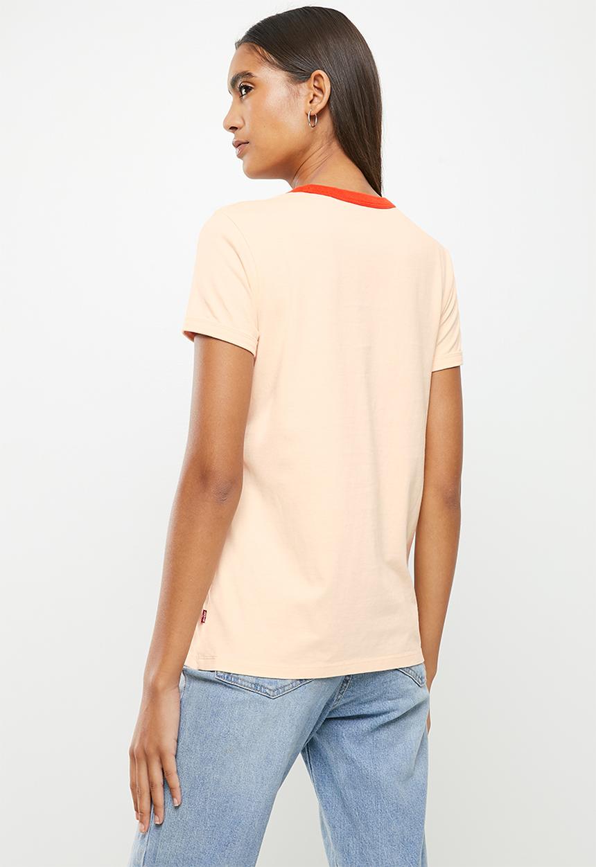 Levi’s® - Perfect ringer tee script levi's - peach puree