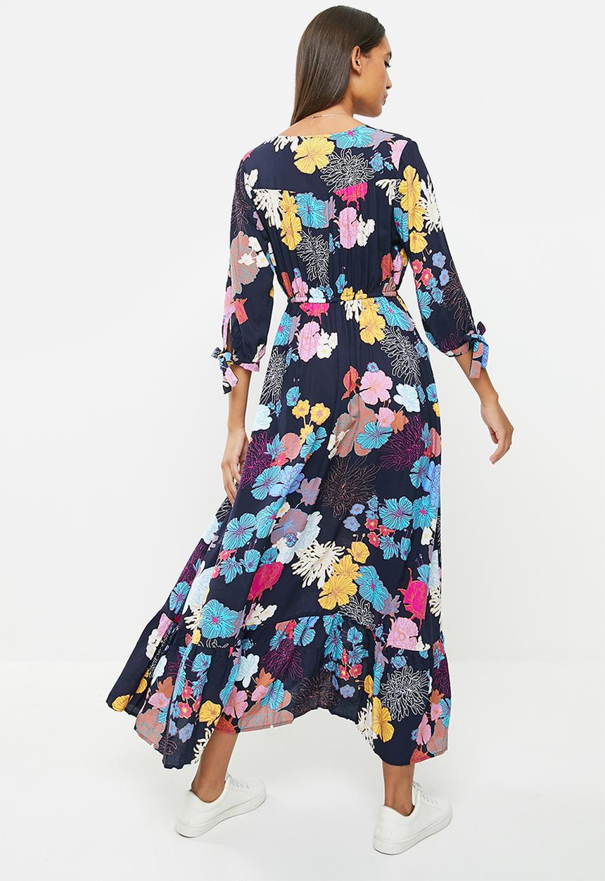 Stella Morgan - Floral print maxi dress - navy