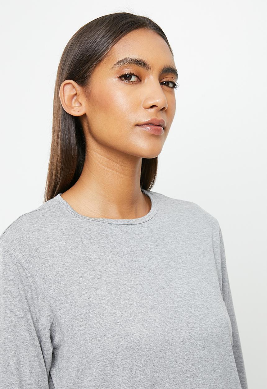 Superbalist - Sleep long sleeve top and pants set - light grey melange