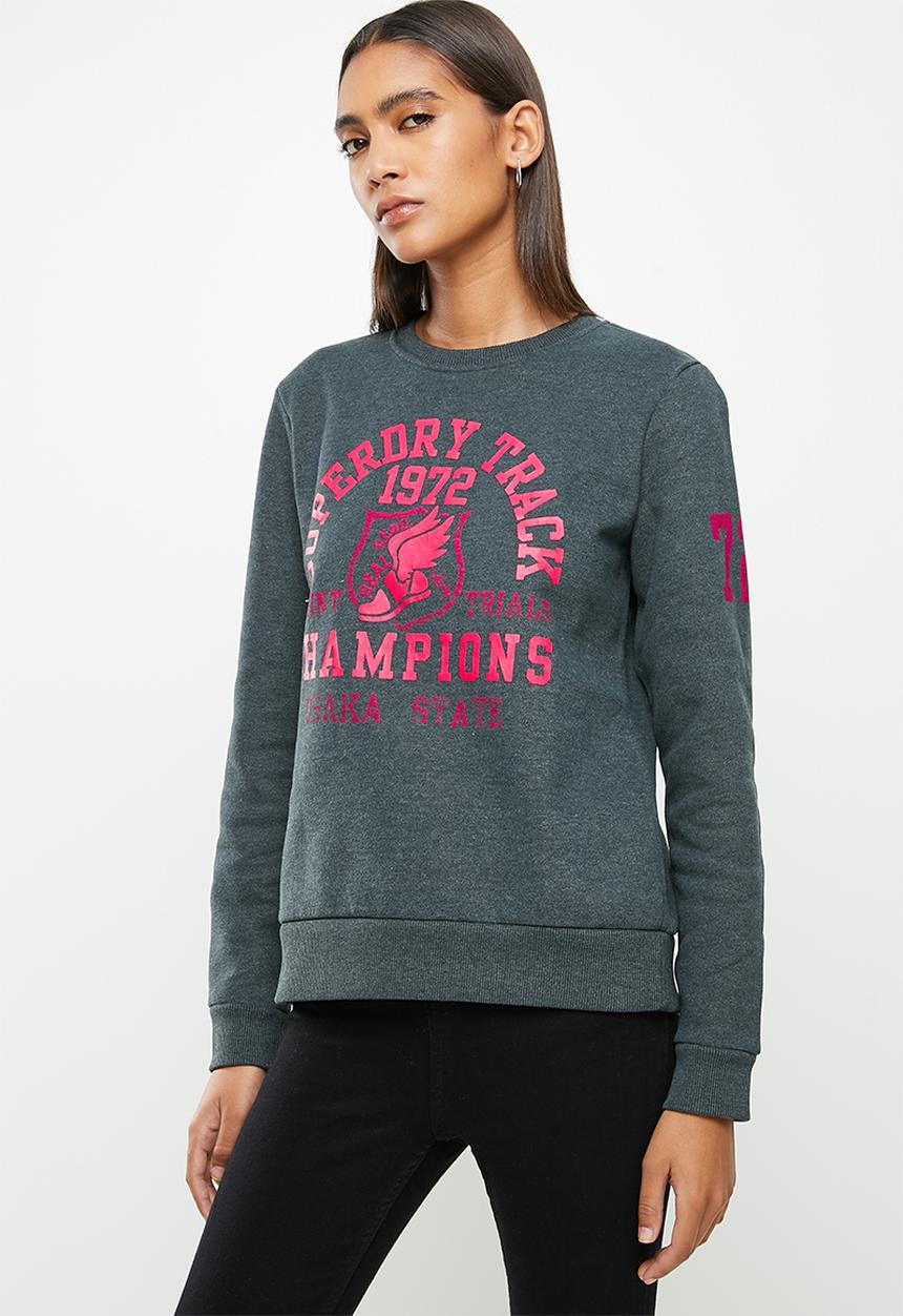 Superdry. - T&f crew - pine marl
