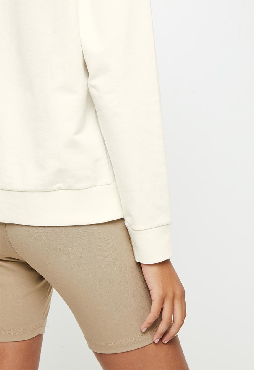 GUESS - Long sleeve embossed foil sweatshirt - cream white