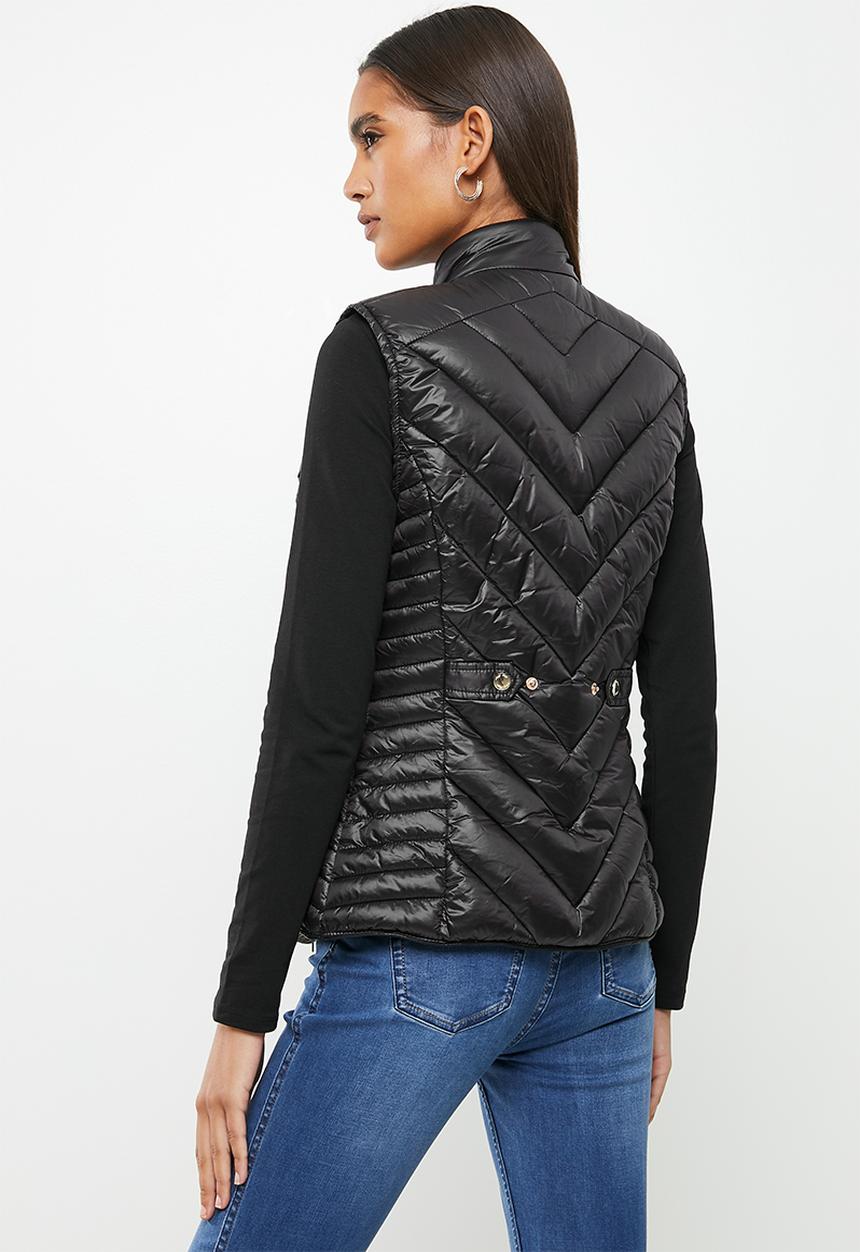 SISSY BOY - Sleeveless puffer jacket - black