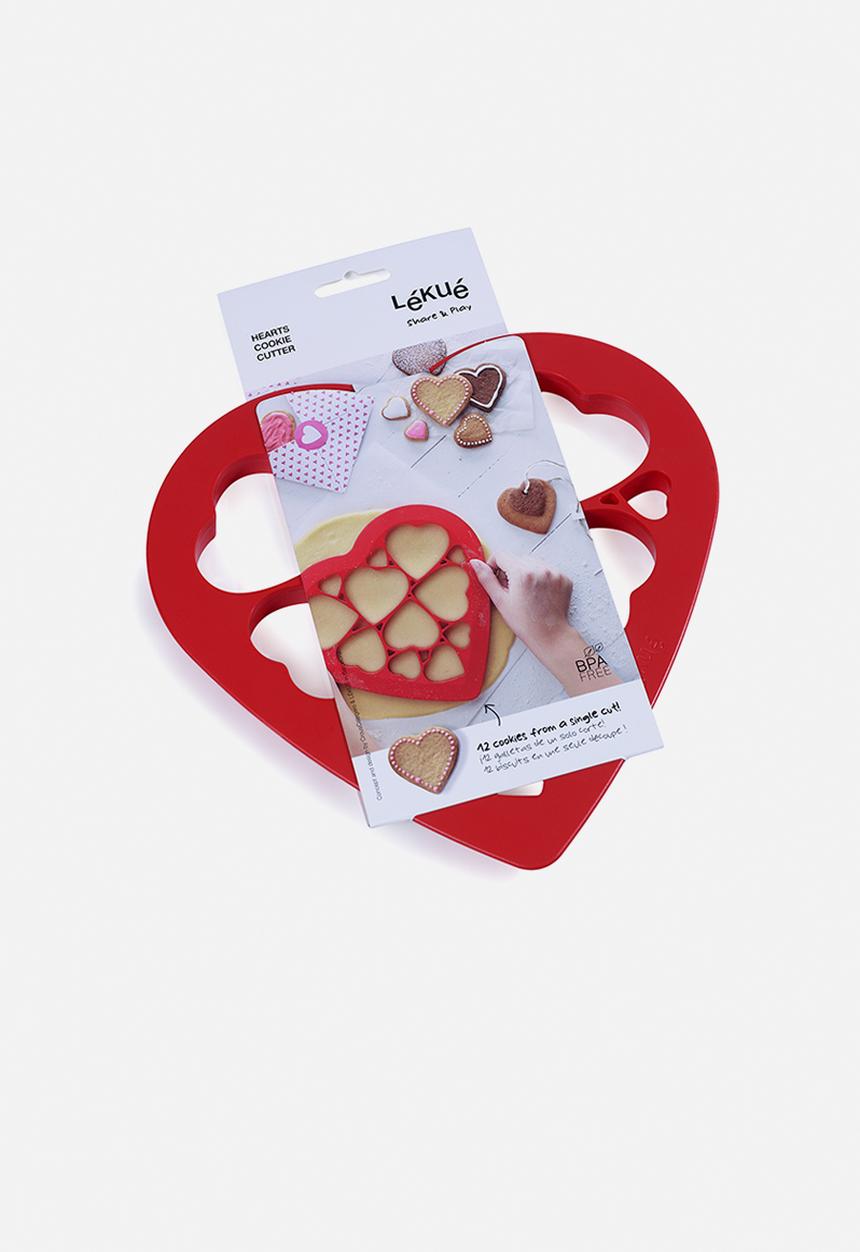 Lékué - Hearts cookie cutter - red