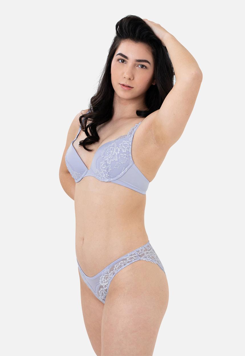 DORINA - Claire 2-tone push up plunge bra - blue