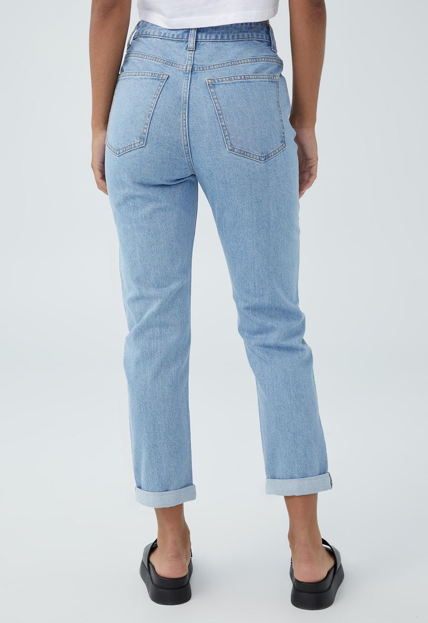 Cotton On - Stretch mom jean - wave blue