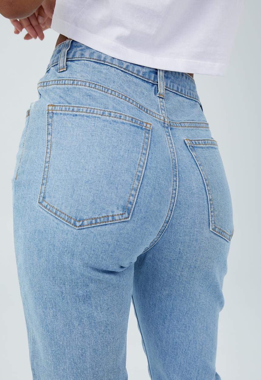 Cotton On - Stretch mom jean - wave blue