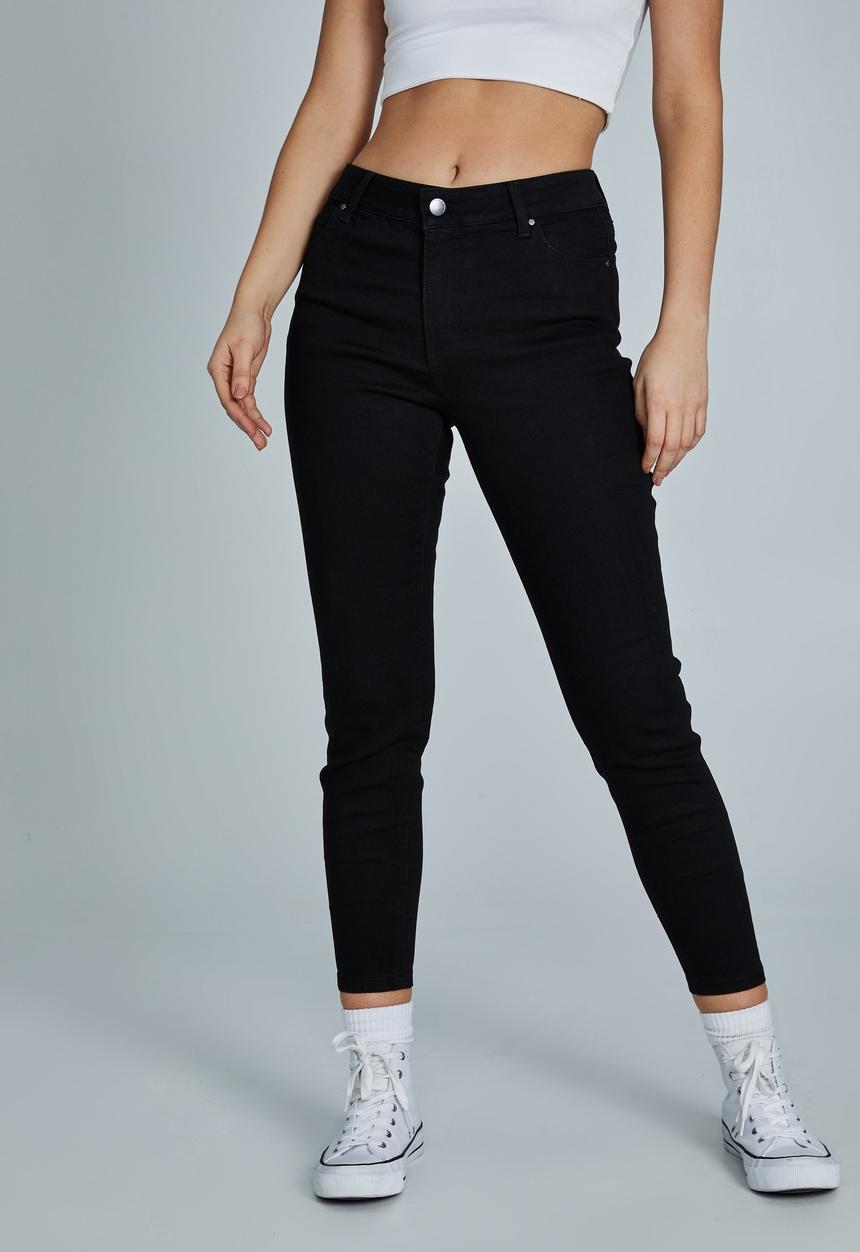 Cotton On - Mid rise cropped skinny jean - true black