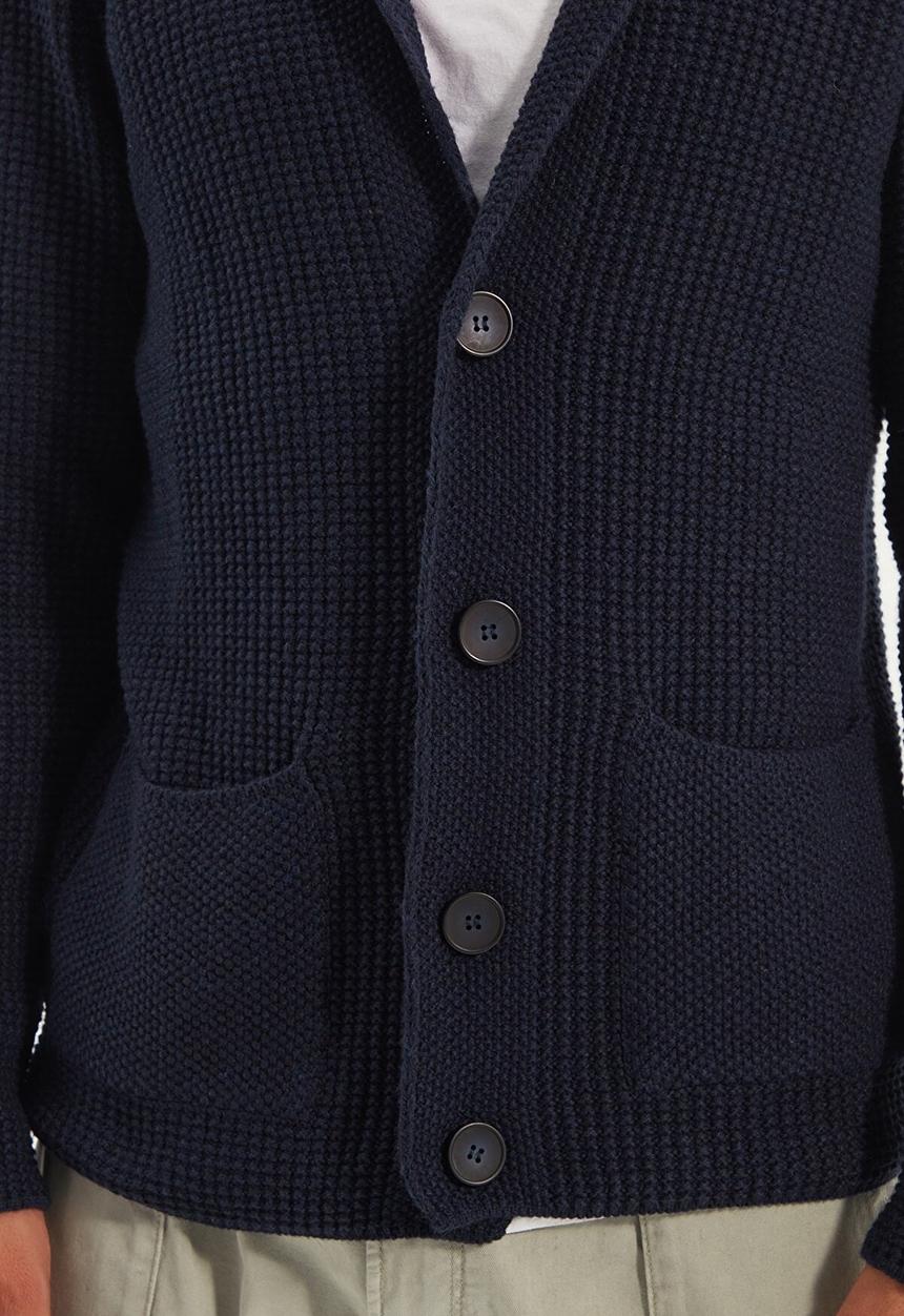 Trendyol - Textured button down cardigan - navy