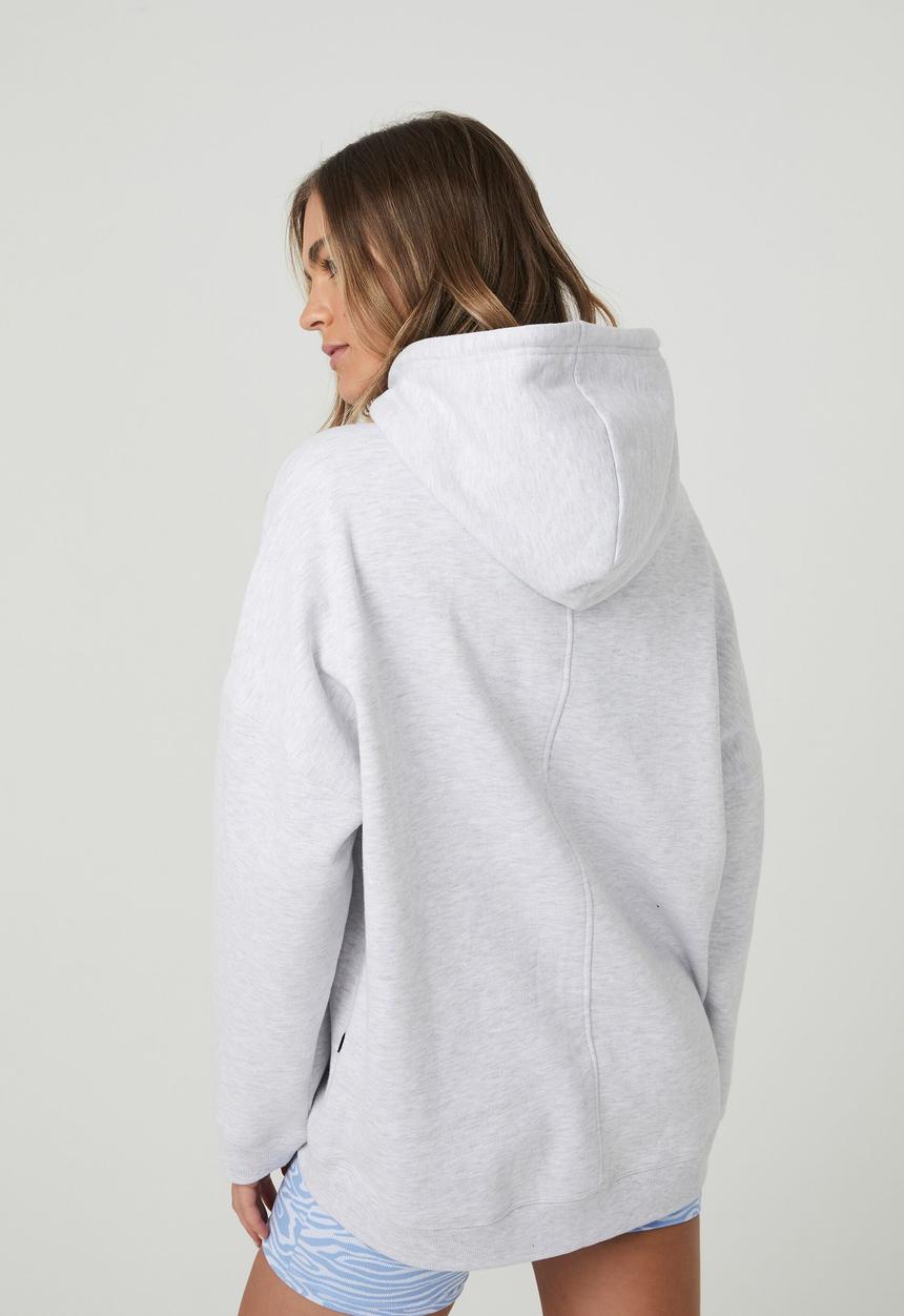Cotton On - Plush oversized  hoodie - cloudy grey marle