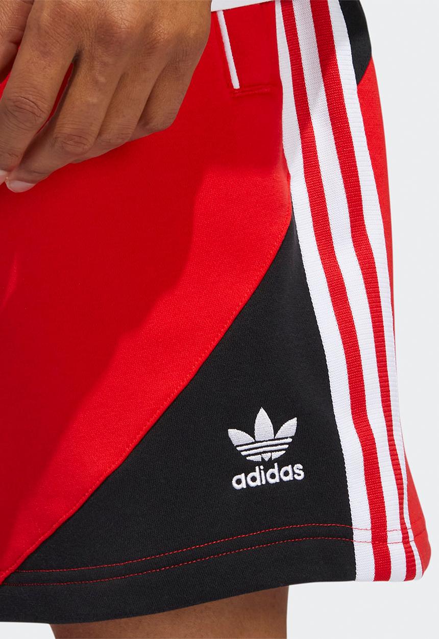 adidas Originals - SST Fleece Shorts - Red &  Black