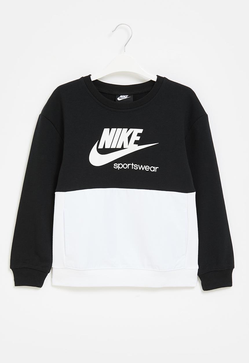 Nike - Nkg heritage crew - black & white 