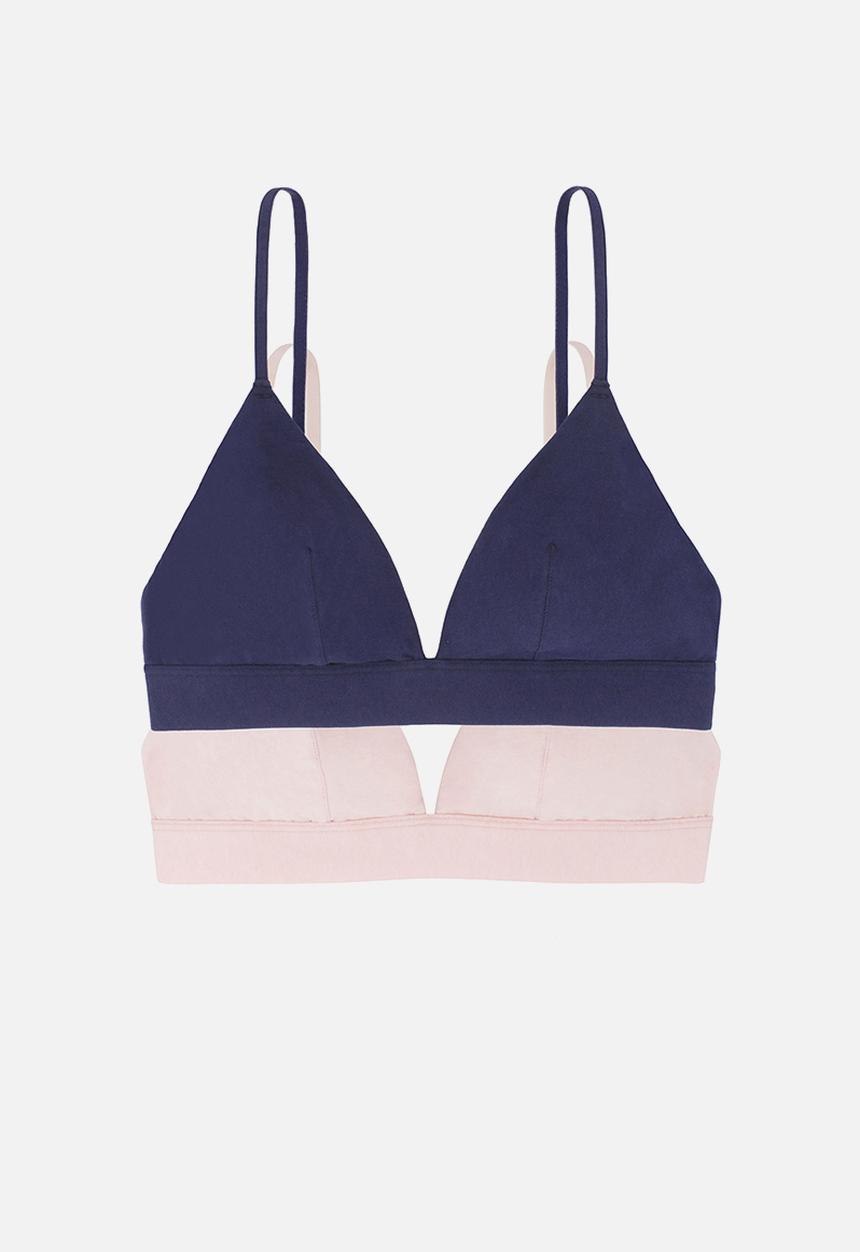 DORINA - Lila 2 pack non padded bralette - ink & pink