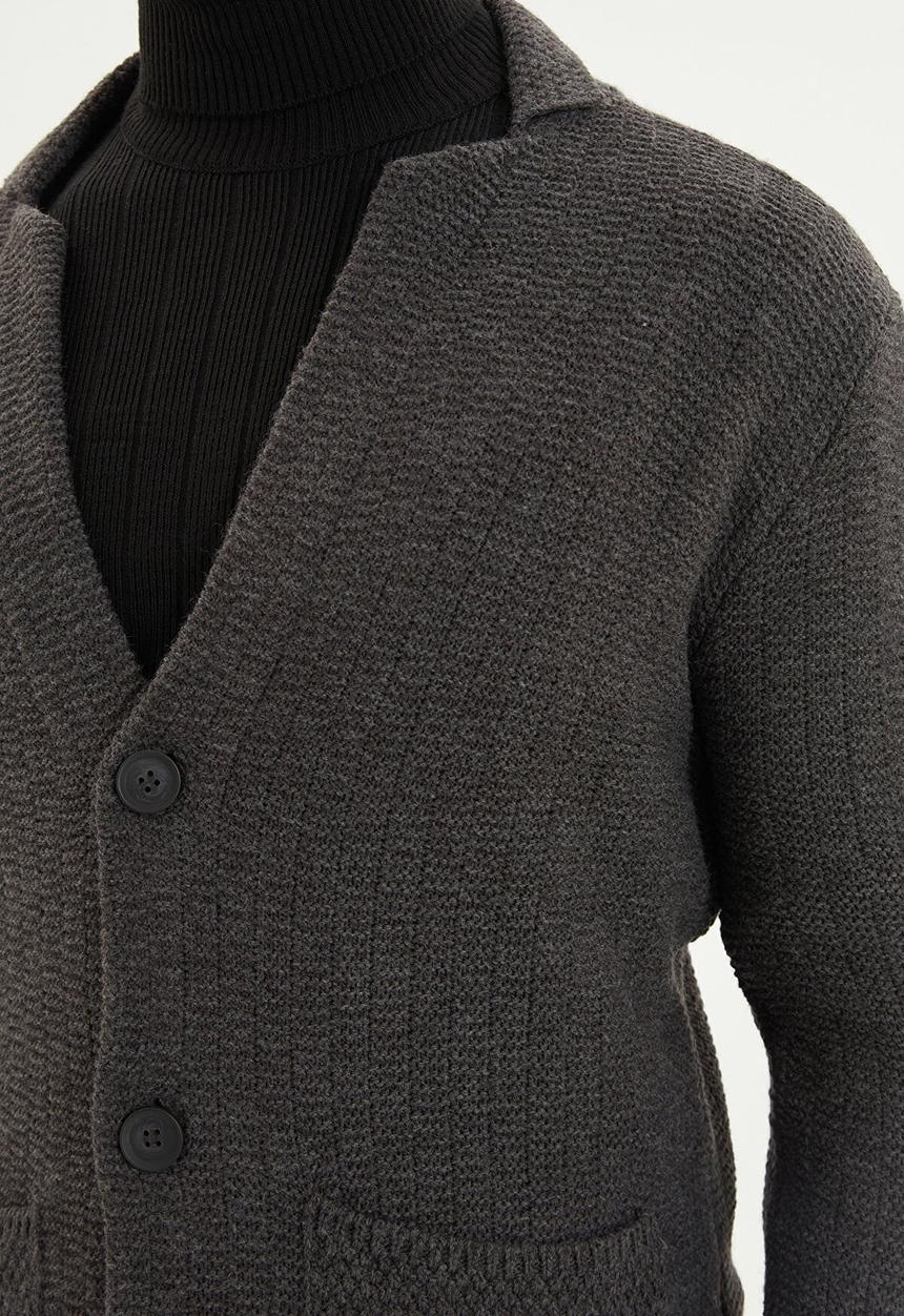 Trendyol - Collar detail cardigan - anthracite