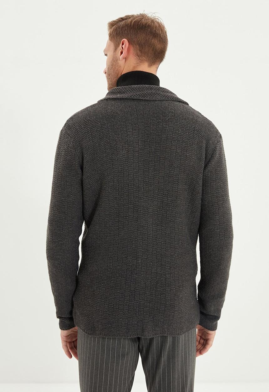 Trendyol - Collar detail cardigan - anthracite