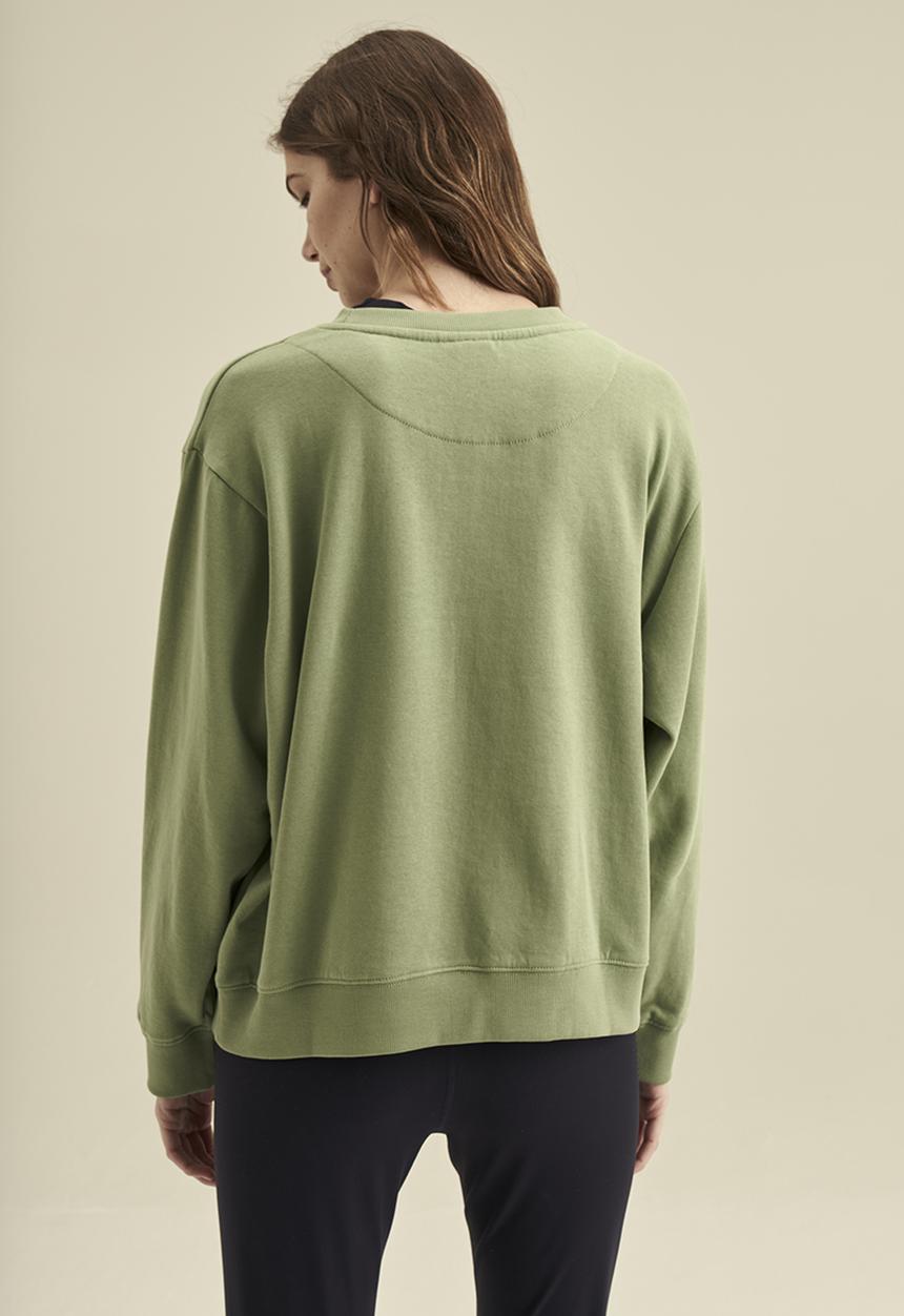 POLO - Wmn logo sweater - sea green
