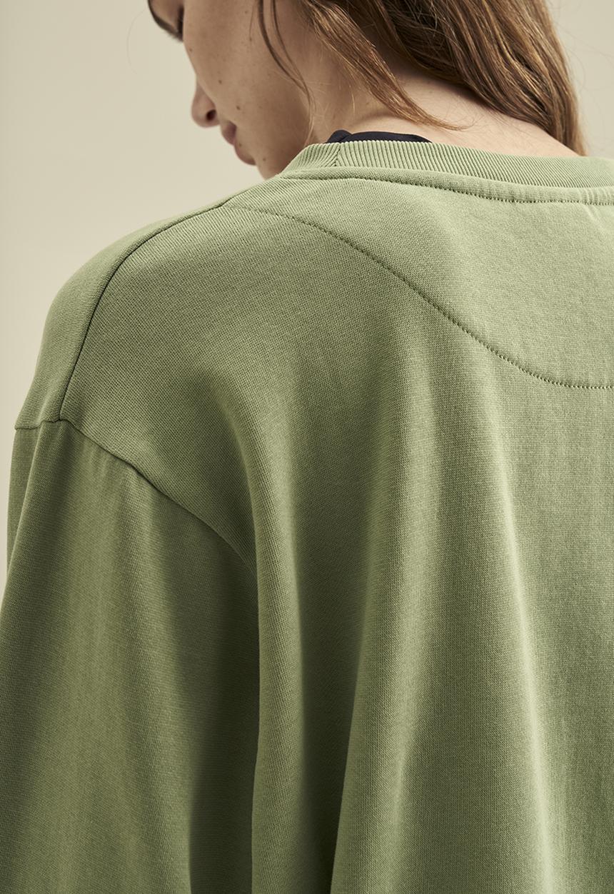 POLO - Wmn logo sweater - sea green