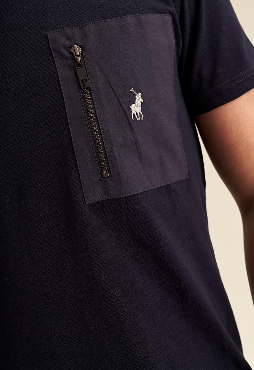POLO - PJC Zip Pocket short sleeve Tee - Navy