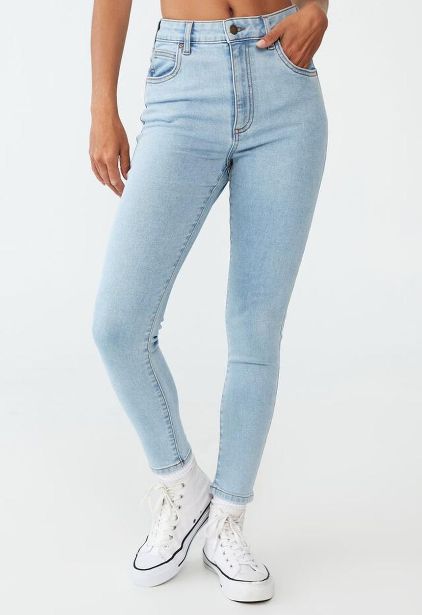 Cotton On - High rise cropped skinny jean - wave blue