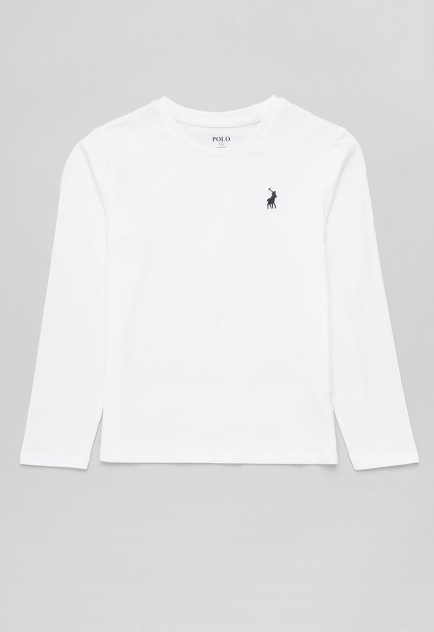 POLO - Girls classic long sleeve tee - white