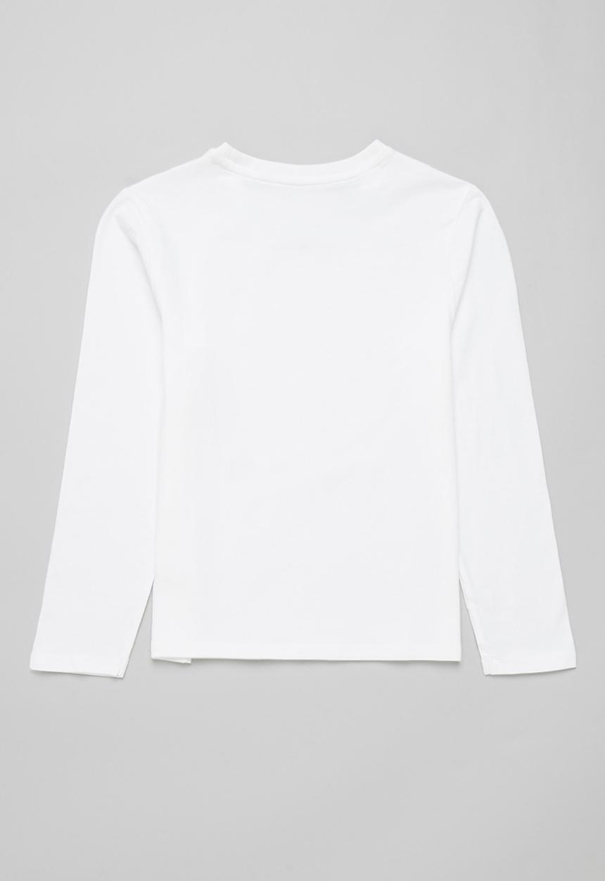 POLO - Girls classic long sleeve tee - white