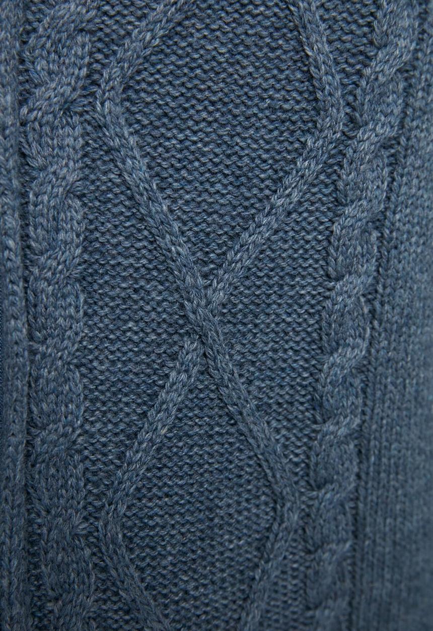 Trendyol - Ray textured zip through cardigan - indigo