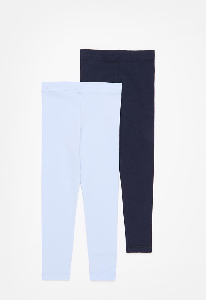 Pop Candy - Girls 2 pack legging - navy & light blue