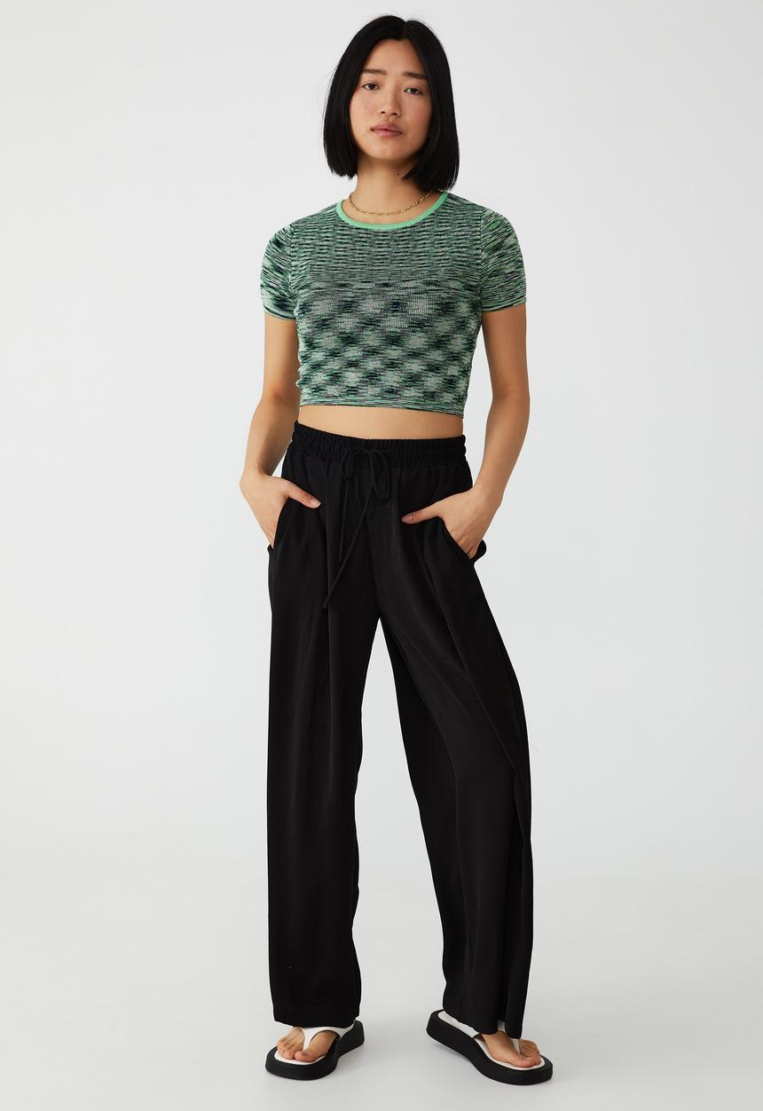 Cotton On - Petite soho pant - black