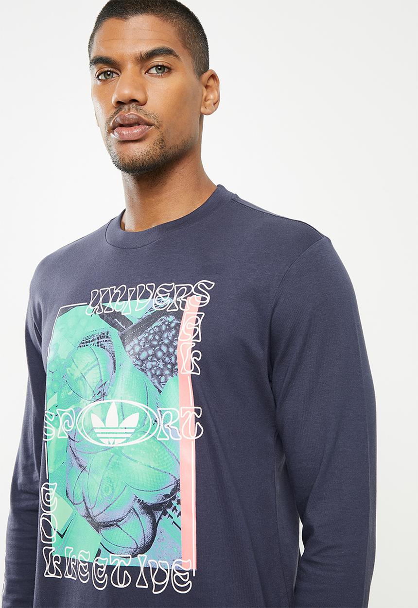 adidas Originals -  B-Ball Surreal LS Tee - Navy
