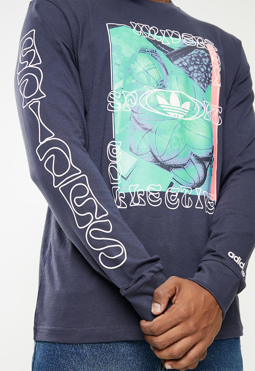 adidas Originals -  B-Ball Surreal LS Tee - Navy