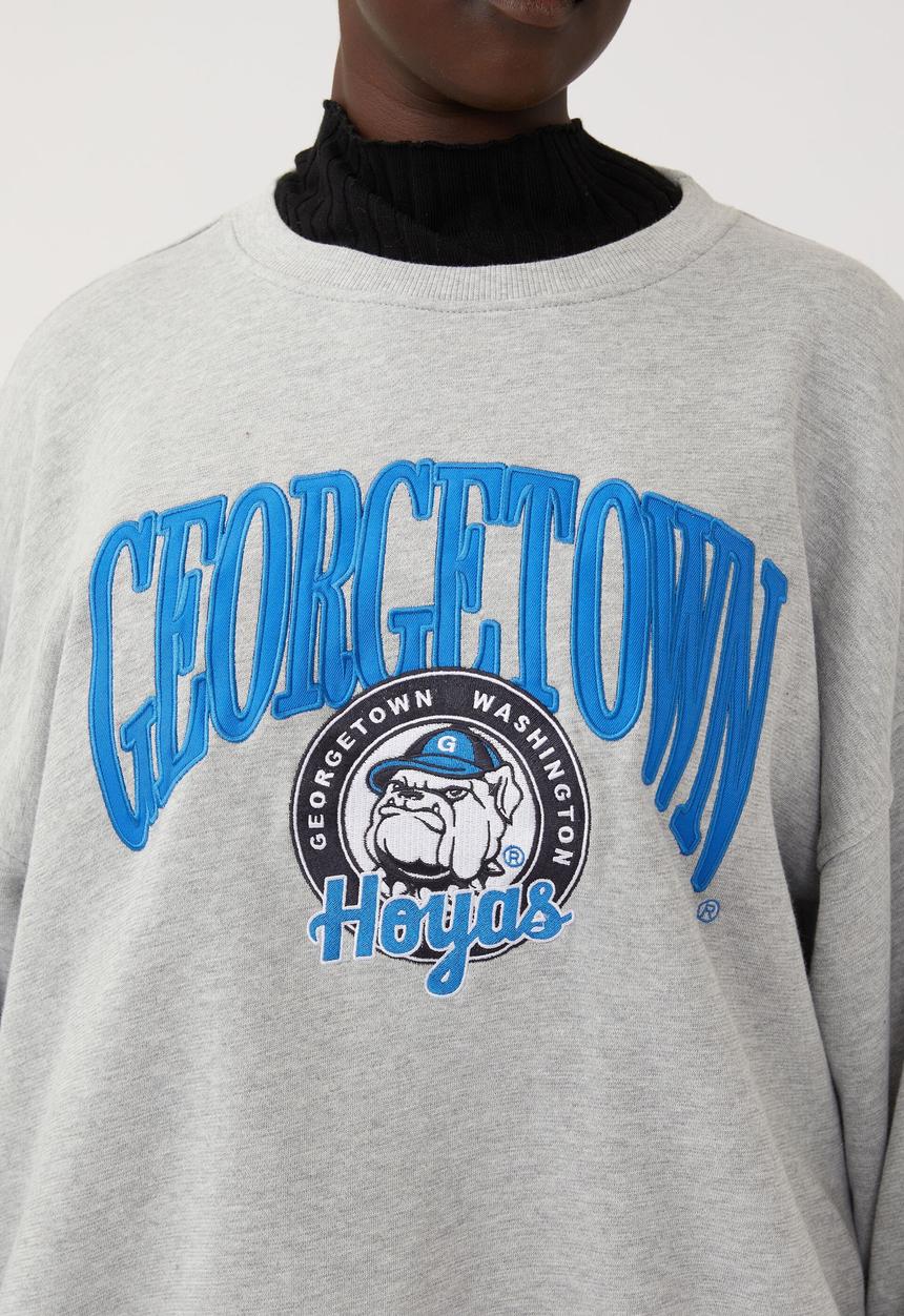 Cotton On - Curve ncaa crew sweatshirt - lcn ncaa georgetown/grey marle