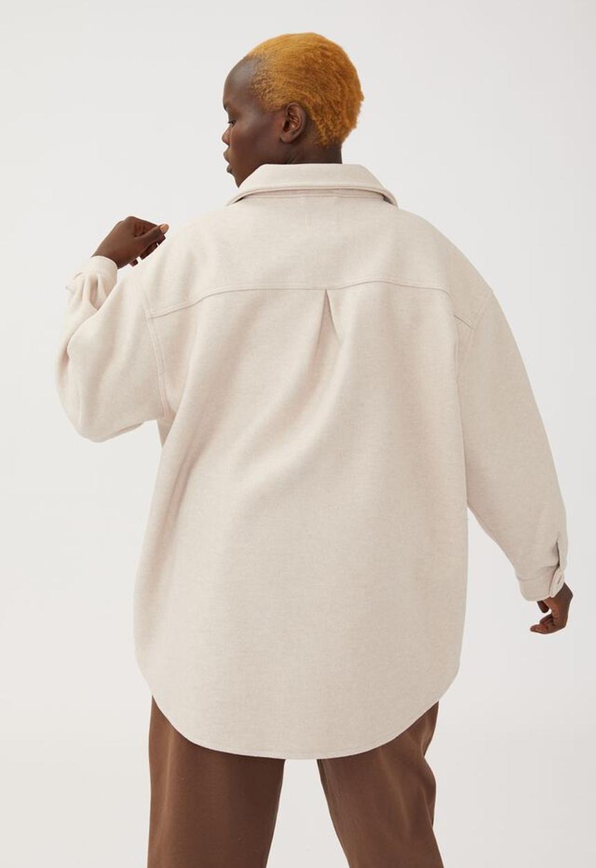 Cotton On - Curve boxy shacket - natural
