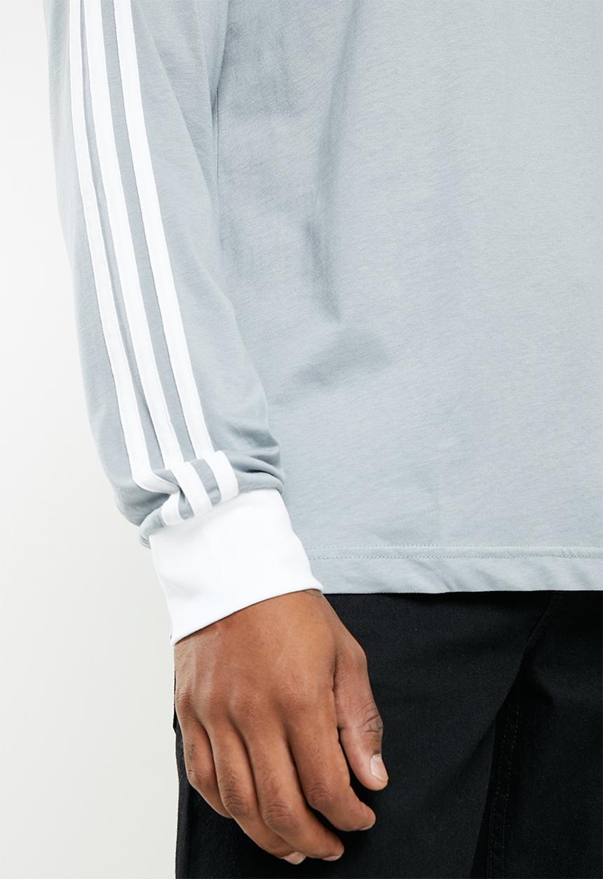 adidas Originals - 3-Stripes Long Sleeve Tee - magic grey