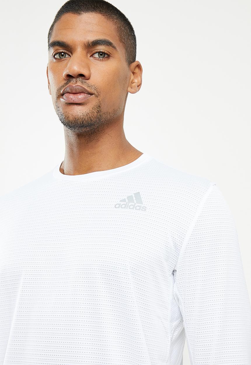 adidas Performance - Own the Run Long Sleeve Tee- White