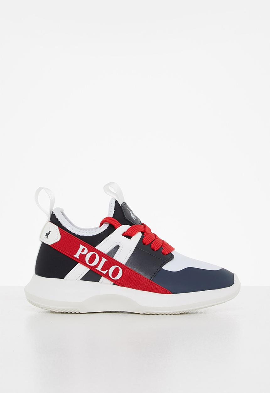 POLO - Kids elastic lace up knit sneaker - nautical