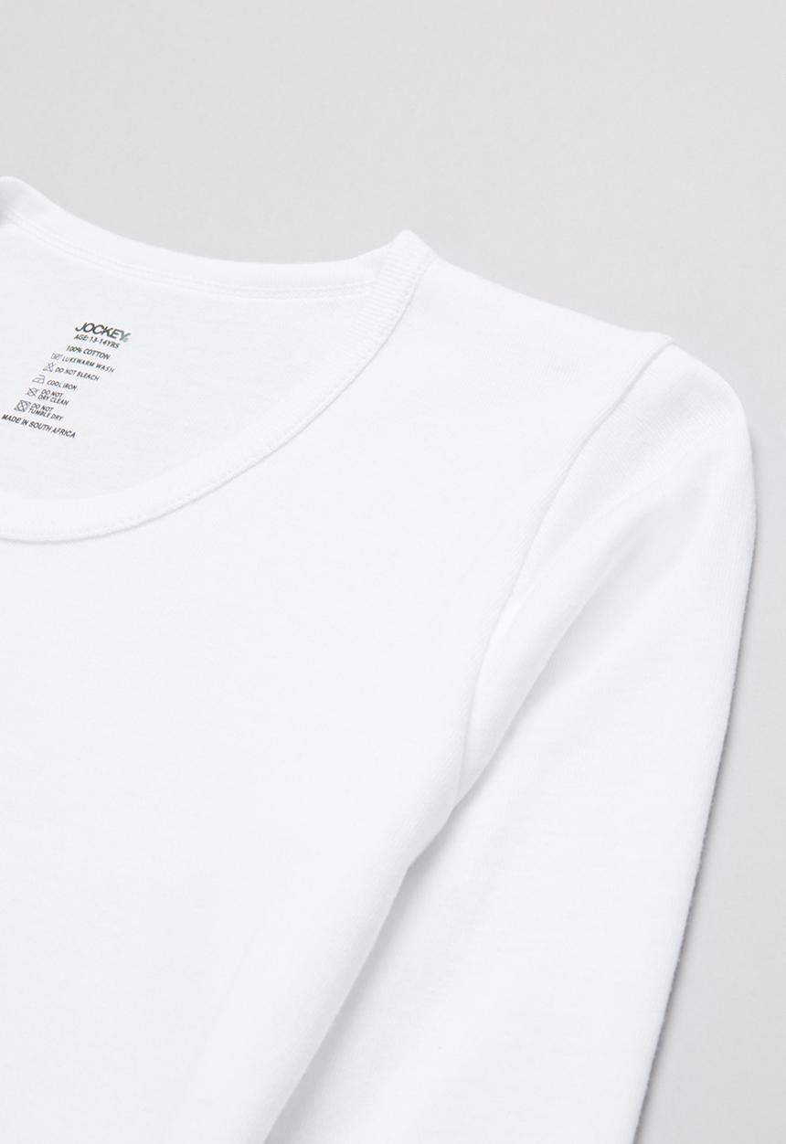 Jockey - Kids thermal unisex long sleeve top - white