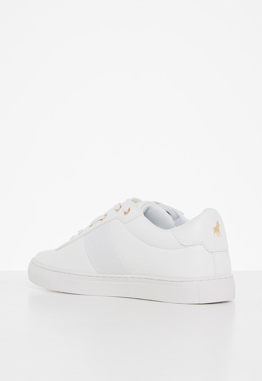 POLO - Classic side flash sneaker - white & gold