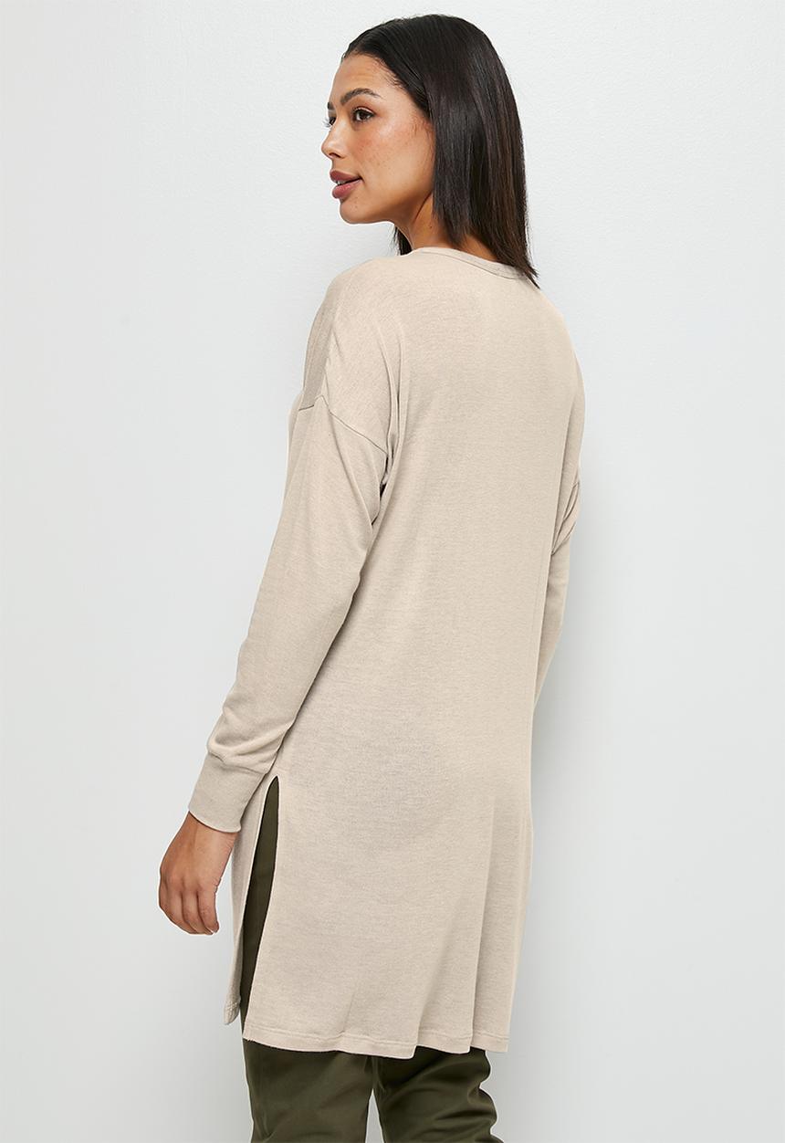 edit - Warm handle long top - oatmeal