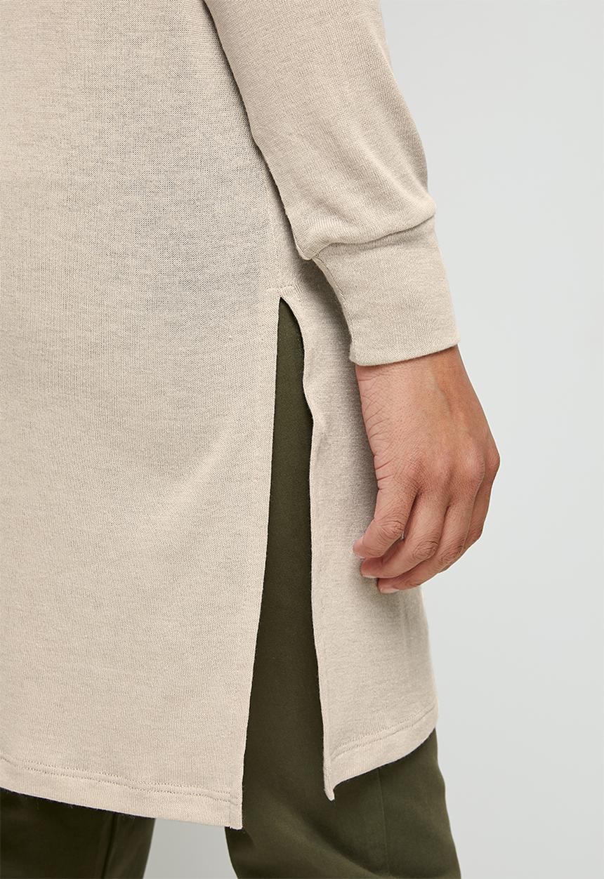 edit - Warm handle long top - oatmeal