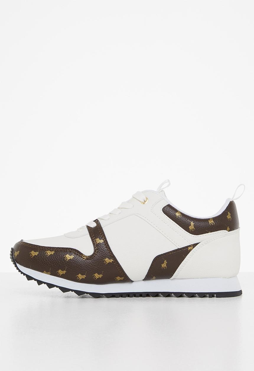 POLO - Monogram knit sneaker - white & brown