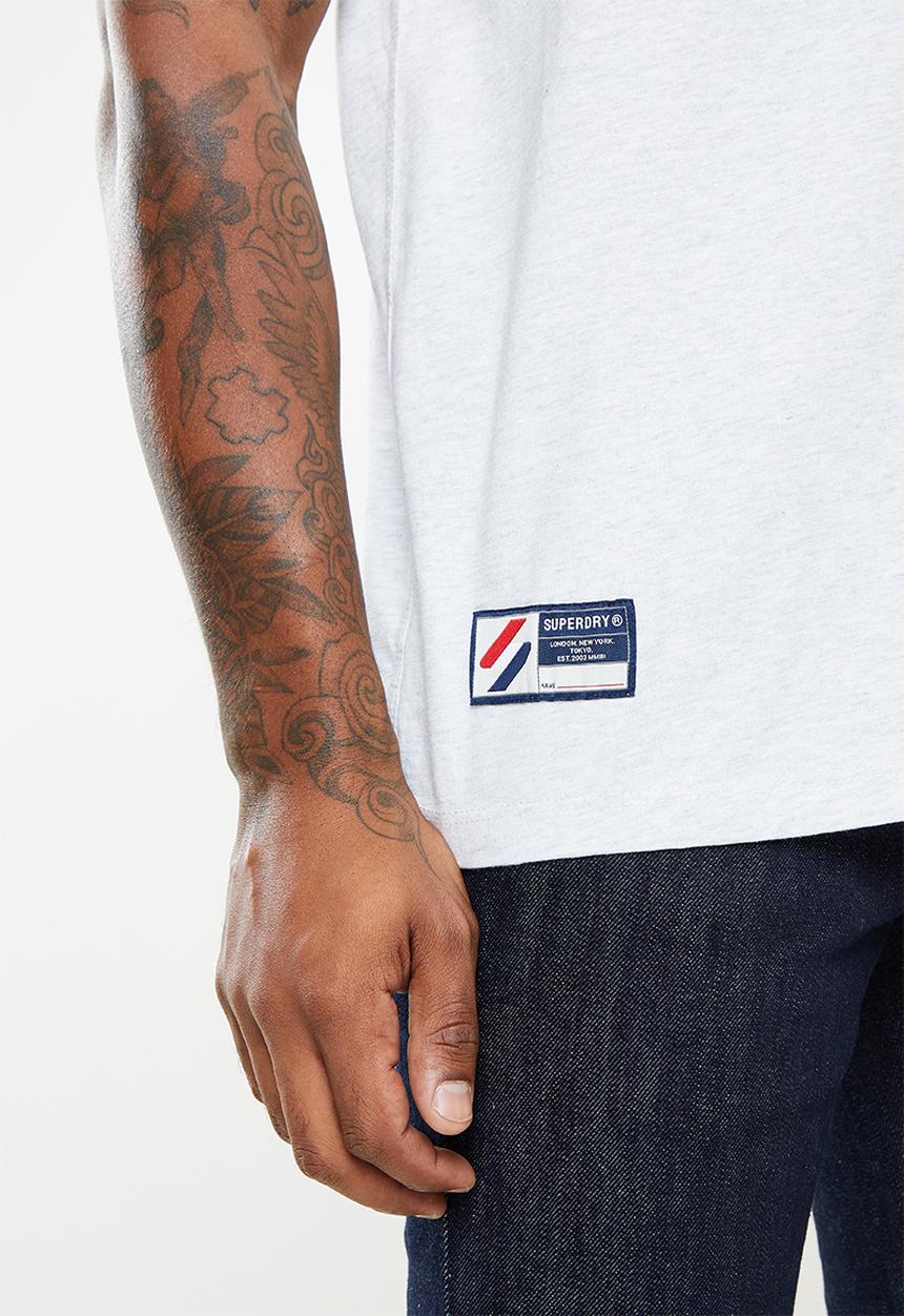 Superdry. - Superdry code essential tee - ice marle