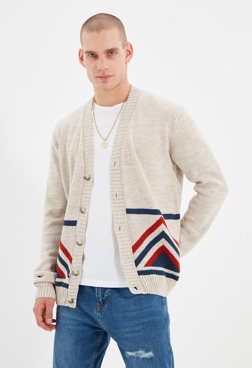 Trendyol - Rex patterned cardigan - beige