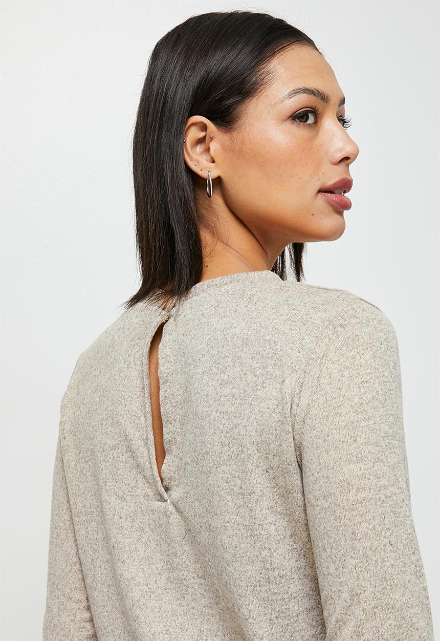 edit - Cosy knit harem jumpsuit - oatmeal