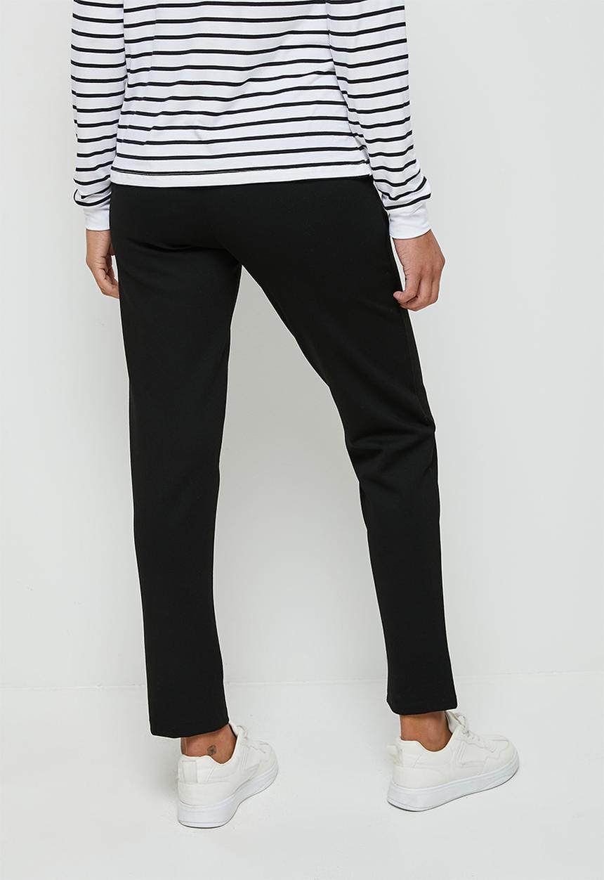 edit - Straight leg ponti trouser - black