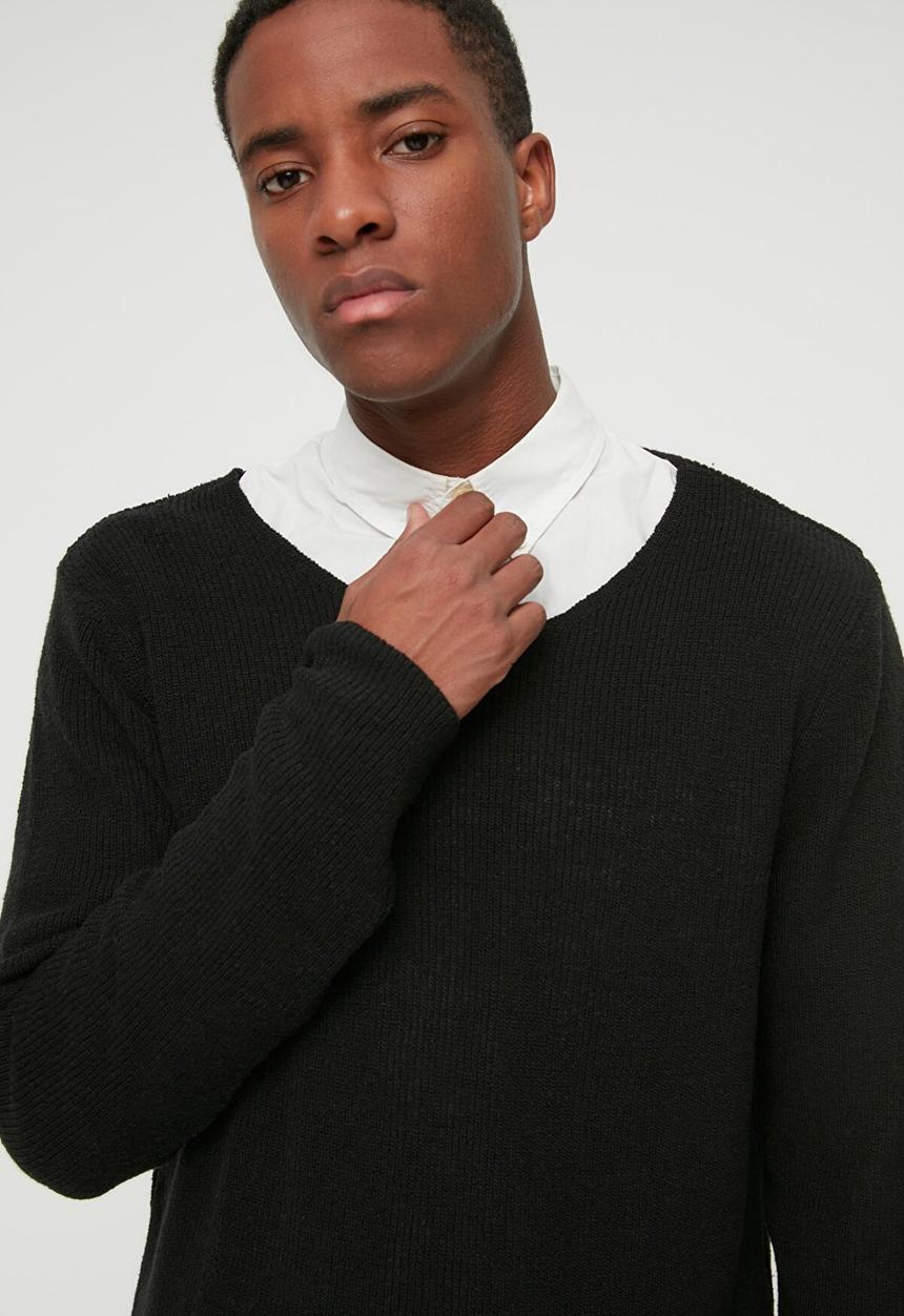 Trendyol - Carlio knit crew sweater jumper - black