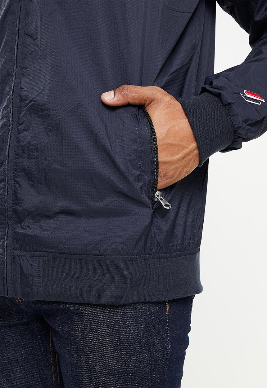 Superdry. - Non hooded track wind runner - deep navy