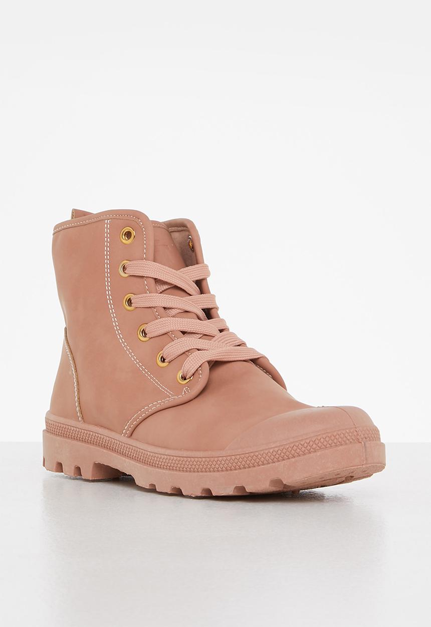 Tom Tom - Chunky lace-up ankle boot - mink mono