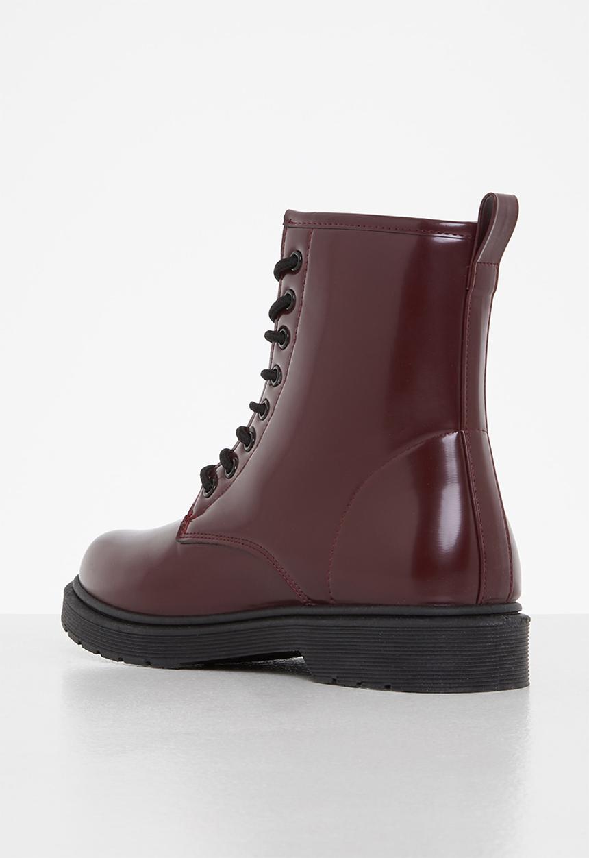 Tom Tom - Chunky lace-up boot - burgundy