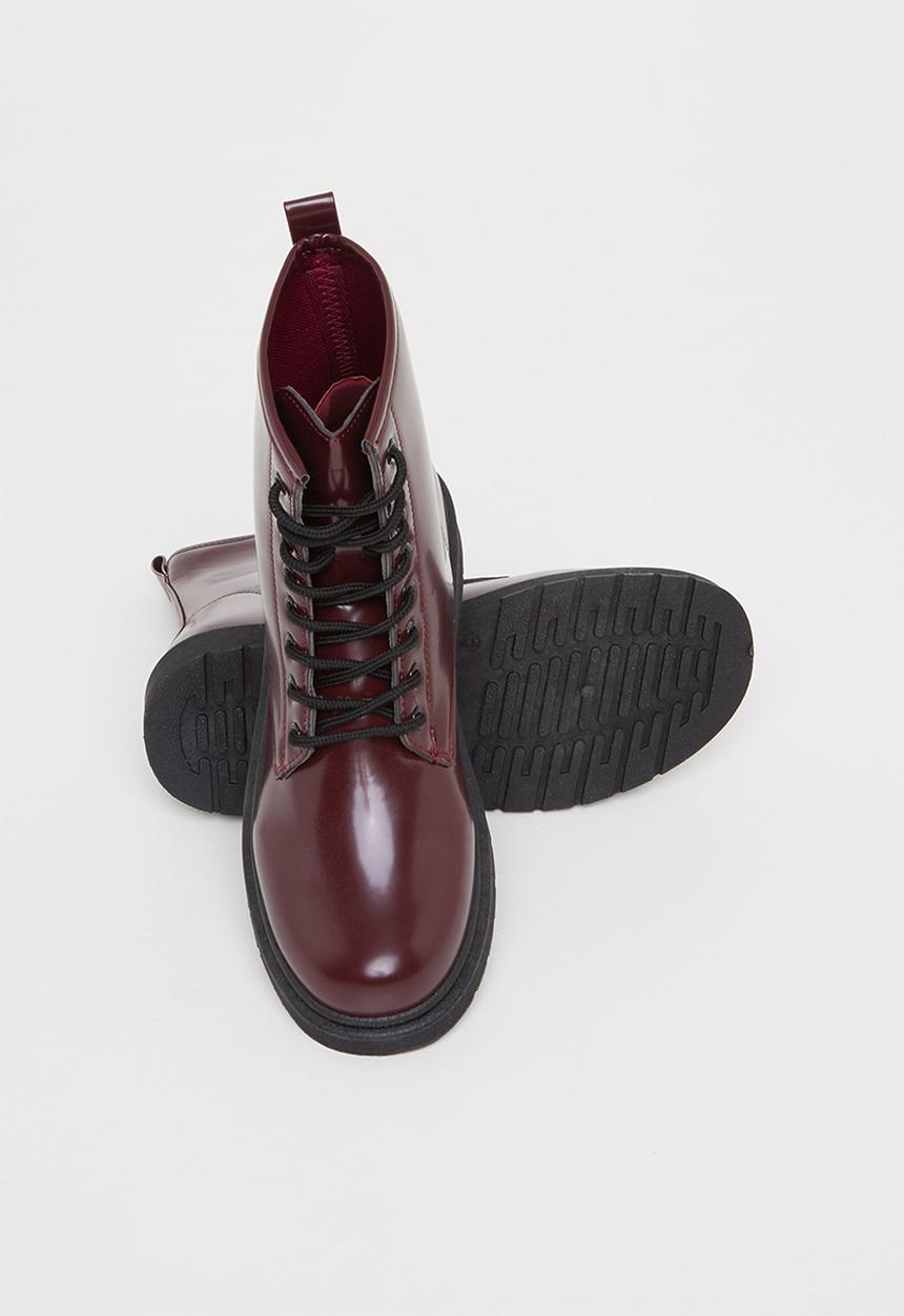 Tom Tom - Chunky lace-up boot - burgundy